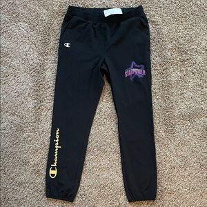 Champion Kids Black Joggers with Purple and Yellow Accents 149